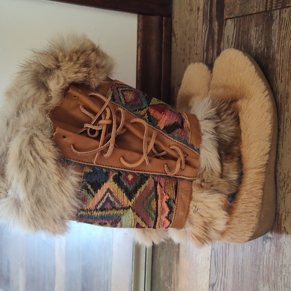 Vintage fur winter boots size 39